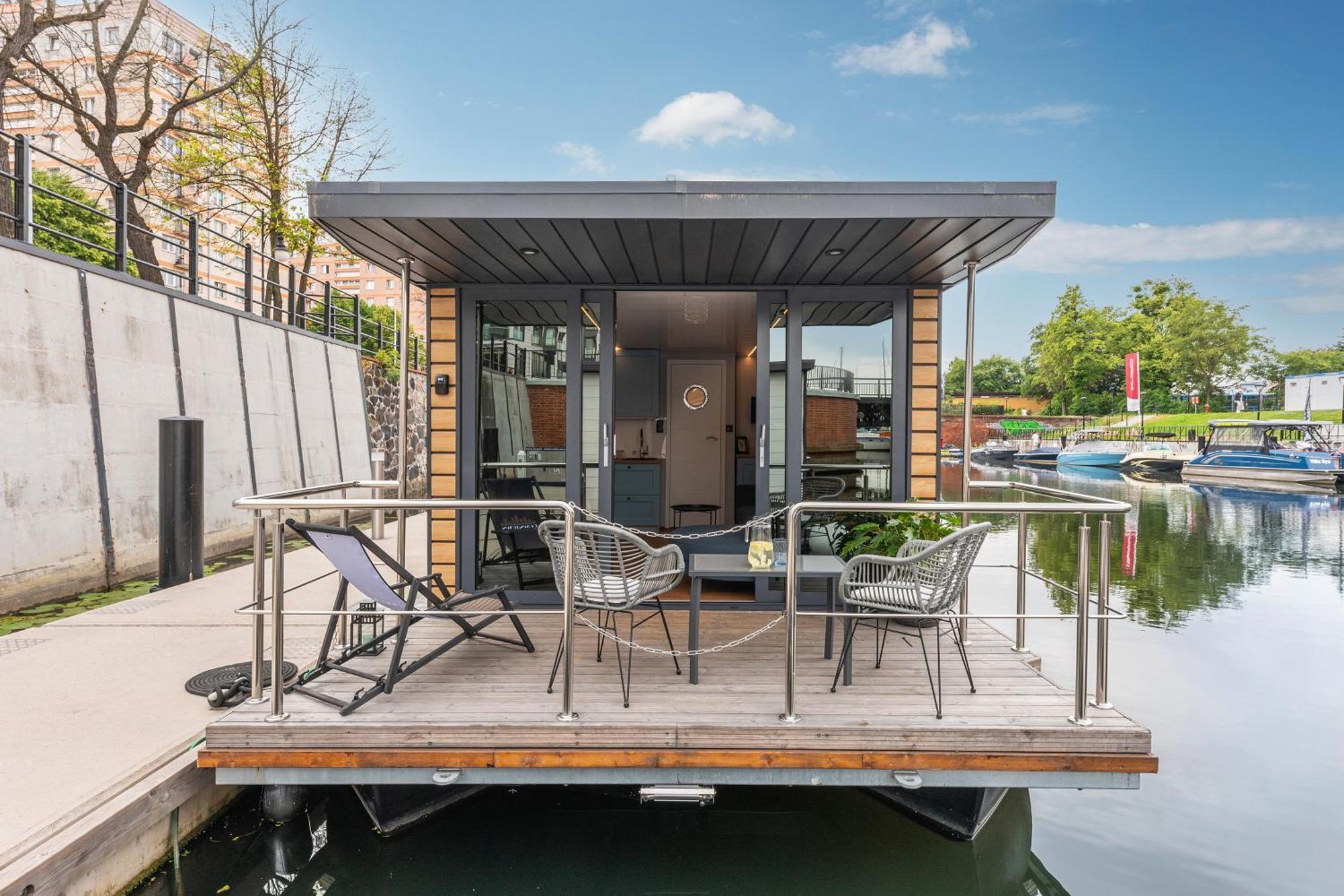 Domy Na Wodzie - La Mare Motlava Houseboats With Sauna By Downtown Apartments Danzica Camera foto